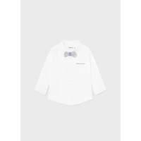 Риза Better Cotton с дълъг ръкав и папийонка за бебе