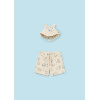 Бермуди с шапка с 2 лица Better Cotton за бебе