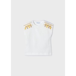 Тениска с ресни Better Cotton за момиче