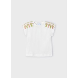 Тениска с ресни Better Cotton за момиче