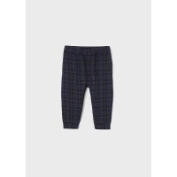Трикотажен панталон с щампа на карета jogger fit за бебе