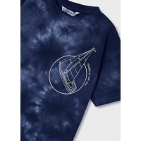 Тениска skater fit с щампа tie dye от памук за момче