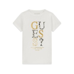Тениска Guess за момиче с принтирано лого