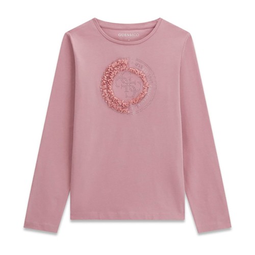 Блуза Guess за момиче с релефна апликация