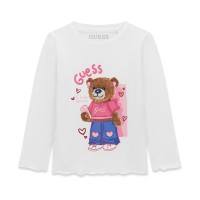 Блуза Guess за момиче с апликация мече и лого