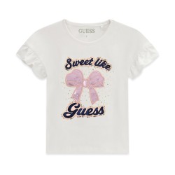 Тениска Guess за момиче с надпис Sweet like
