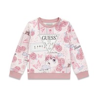 Блуза Guess за момиче с ефектен принт и лого