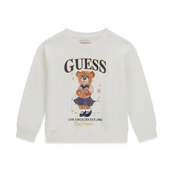 Блуза Guess за момиче с мече и лого