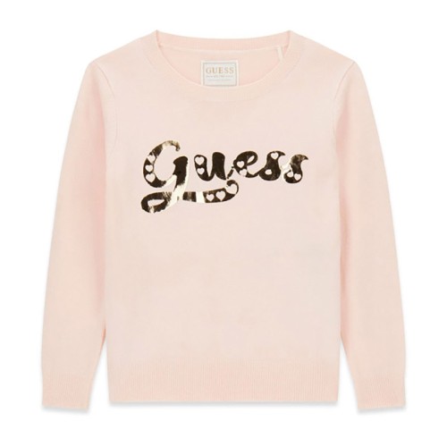 Блуза Guess за момиче със златисто лого