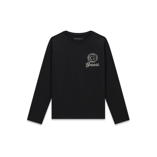 Блуза Guess за момиче с апликирани камъни