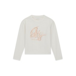 Блуза Guess за момиче с надпис лого