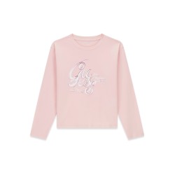 Блуза Guess за момиче с надпис лого
