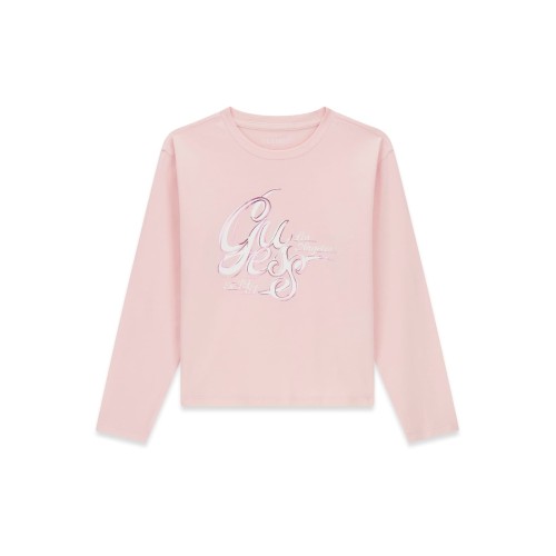 Блуза Guess за момиче с надпис лого