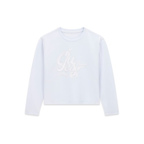 Блуза Guess за момиче с надпис лого