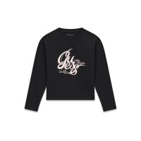 Блуза Guess за момиче с надпис лого