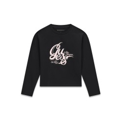 Блуза Guess за момиче с надпис лого