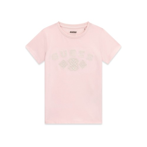 Тениска Guess за момиче с бродирано лого