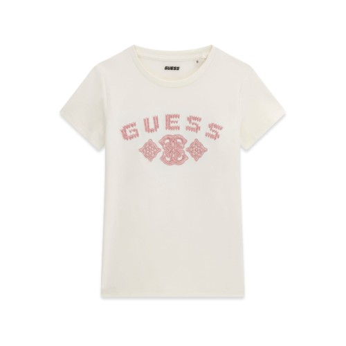 Тениска Guess за момиче с бродирано лого
