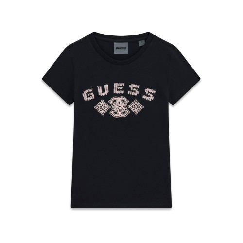 Тениска Guess за момиче с бродирано лого