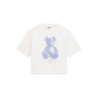 Къса тениска Guess за момиче с мече и лого