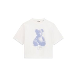 Къса тениска Guess за момиче с мече и лого