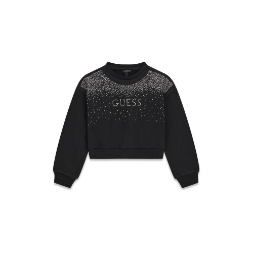 Суитчър блуза  Guess за момиче с лого отпред