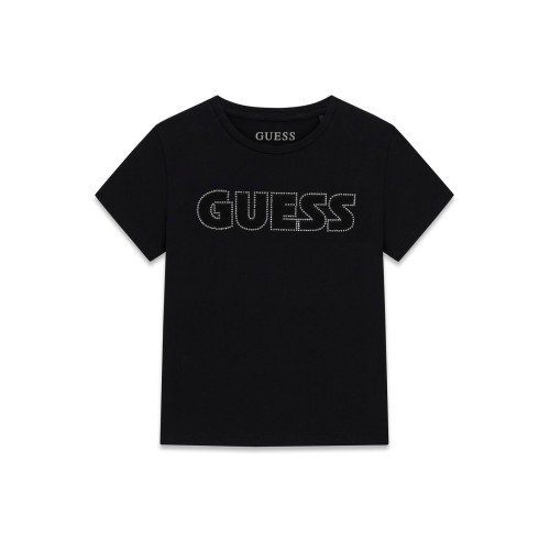Тениска Guess за момиче с блестящо лого