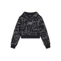 Суитчър с качулка Guess за момиче с принт лого