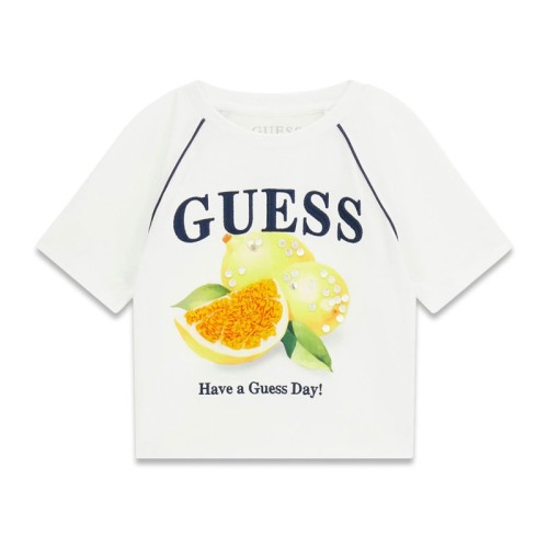  Тениска Guess Детска  за момиче с лимони