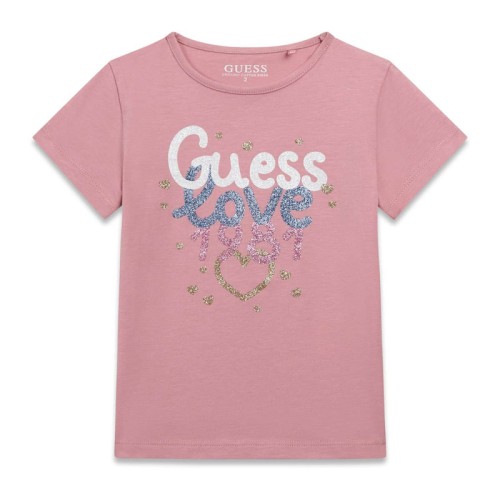 Тениска Guess за момиче с щампа 