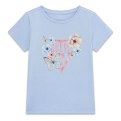Тениска Guess за момиче с лого и цветя