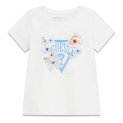 Тениска Guess за момиче с лого и цветя