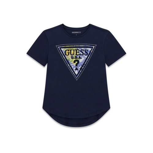 Тениска Guess с удължен гръб за момиче