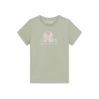 Тениска Guess за момичета с розова панделка