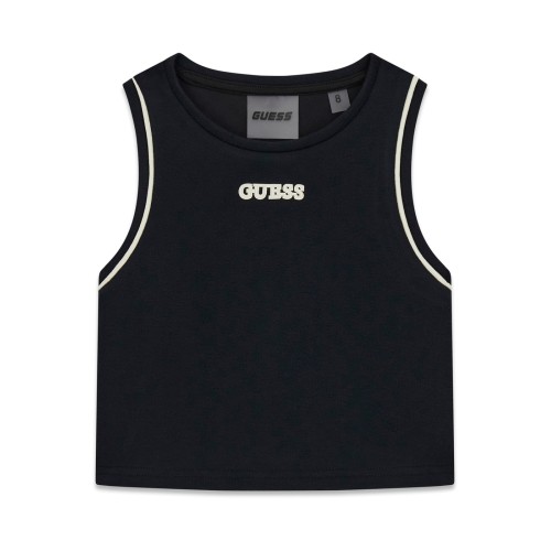 Top трикотажен Guess за момиче с лого бродерия