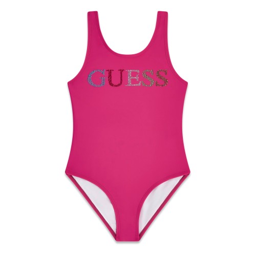 Цял бански за момиче GUESS с камъчета