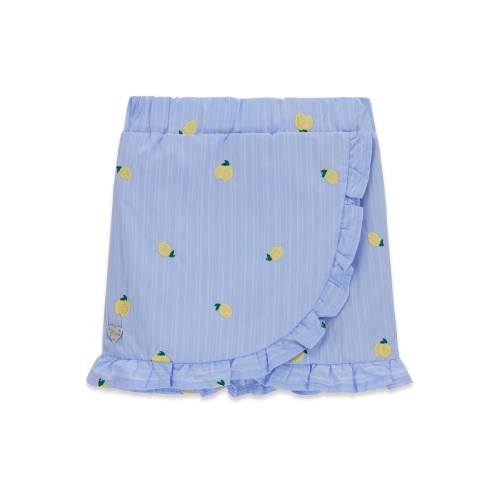 Поплинена пола Guess за момиче с лимонови мотиви