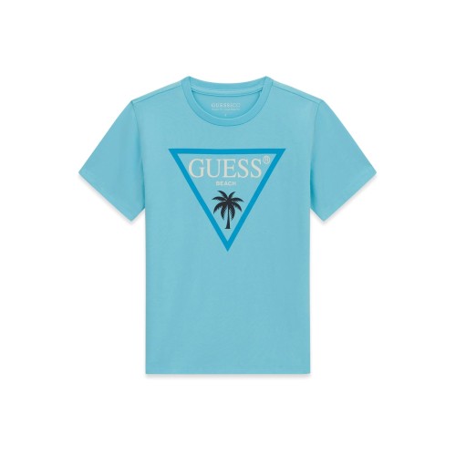 Тениска с бродерия лого Guess за момче