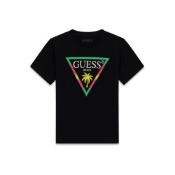 Тениска с бродерия лого Guess за момче