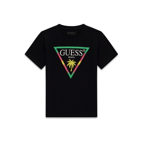 Тениска с бродерия лого Guess за момче