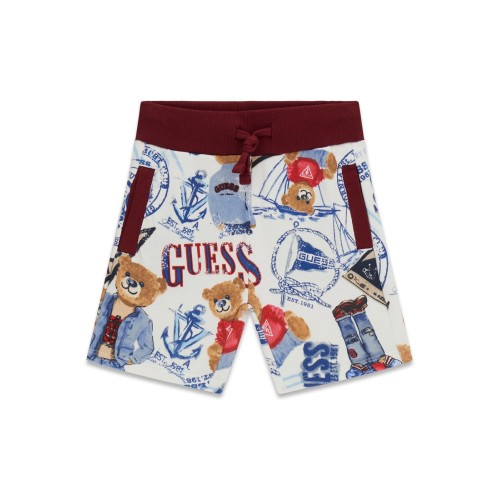 Къси панталони на принт Guess за момче с връзки