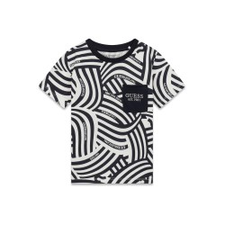 Тениска Guess за момче с джоб и лого