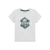 Тениска Guess за момче с принт трактор