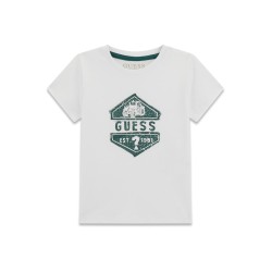 Тениска Guess за момче с принт трактор