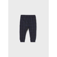 Трикотажен панталон с щампа на карета jogger fit за бебе