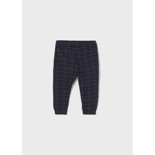 Трикотажен панталон с щампа на карета jogger fit за бебе