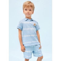 Къси панталони tie dye от памук за момче