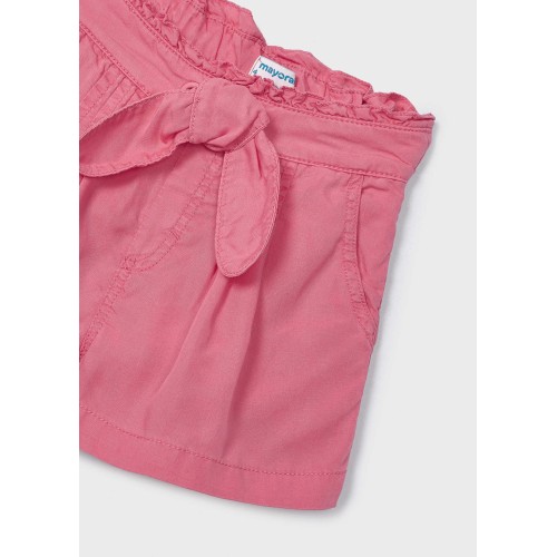 Къс панталон с панделка от материя TENCEL™ Lyocell за момиче