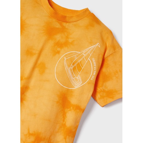 Тениска skater fit с щампа tie dye от памук за момче
