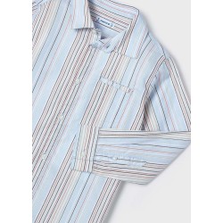 Риза с дълъг ръкав на райета Better Cotton за момче